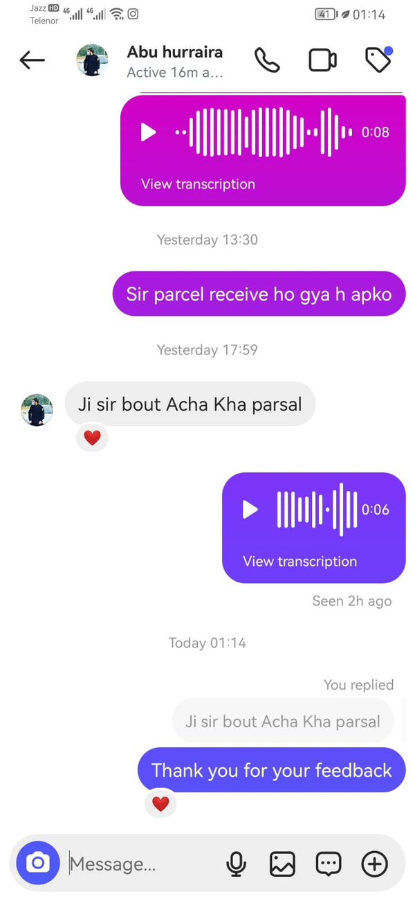 Testimonial Screenshot